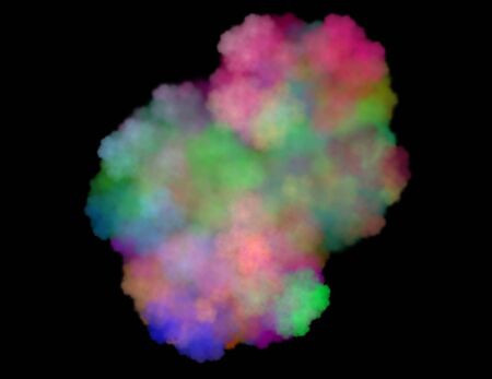 image of one Digital Fractal on Black Color