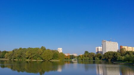 summer in city parkの写真素材