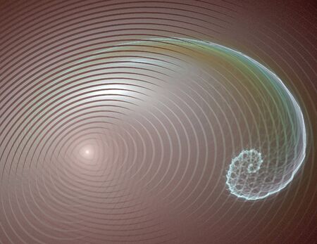 image of one Digital Fractal on Black Color