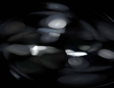 image of one Digital Fractal on Black Colorの写真素材