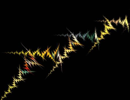 image of one Digital Fractal on Black Color