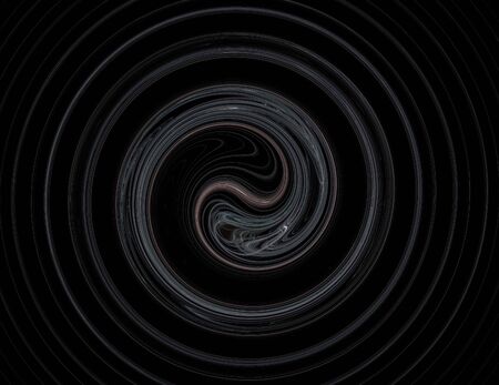 image of one Digital Fractal on Black Colorの写真素材