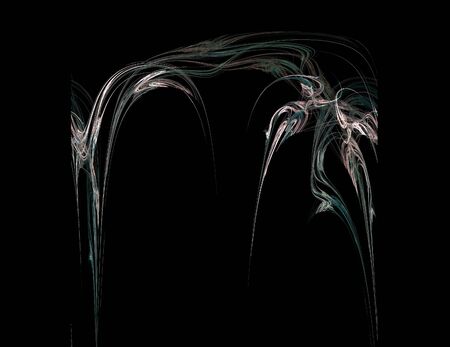 image of one Digital Fractal on Black Colorの写真素材
