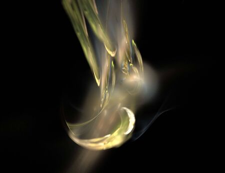 image of one Digital Fractal on Black Colorの写真素材