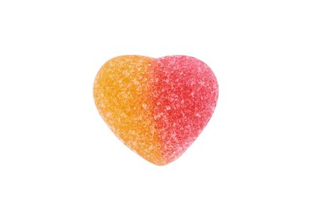 Fruit Jelly with Heart Shape Isolatedの写真素材