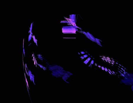 image of one Digital Fractal on Black Color