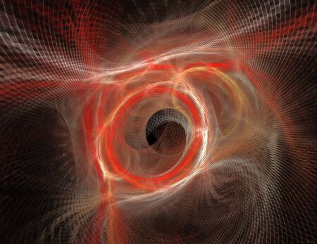 image of one Digital Fractal on Black Colorの写真素材