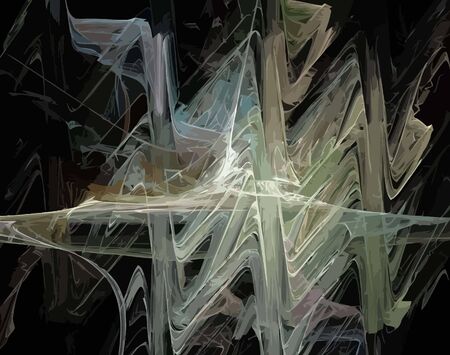 one Illustration of digital fractal with multicolor