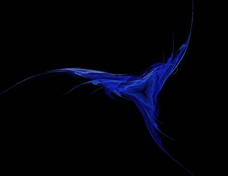 image of one Digital Fractal on Black Colorの写真素材