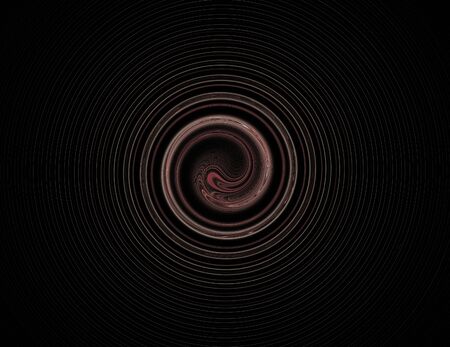 image of one Digital Fractal on Black Colorの写真素材