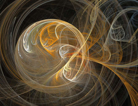 image of one Digital Fractal on Black Color