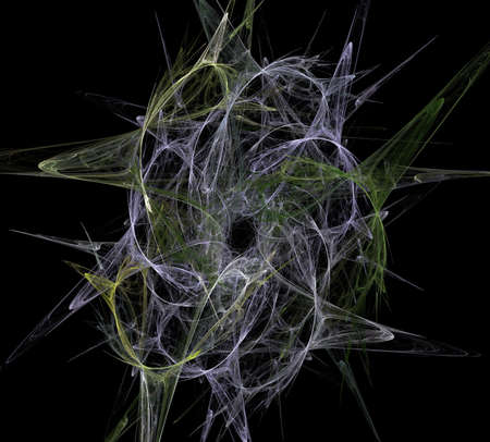 image of one Digital Fractal on Black Color