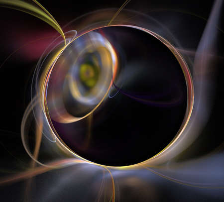 image of one Digital Fractal on Black Color