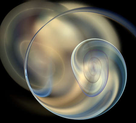 image of one Digital Fractal on Black Color
