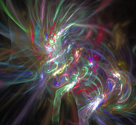 image of one illustration of digital fractalの写真素材