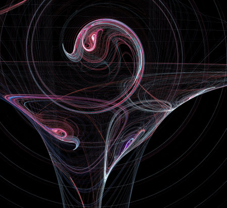 image of one illustration of digital fractalの写真素材