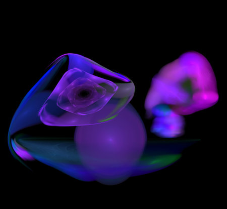 image of one illustration of digital fractalの写真素材