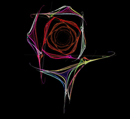 image of one illustration of digital fractalの写真素材