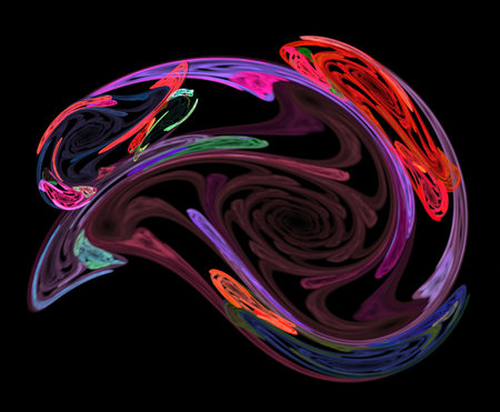 image of one illustration of digital fractalの写真素材