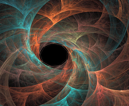 image of one illustration of digital fractalの写真素材