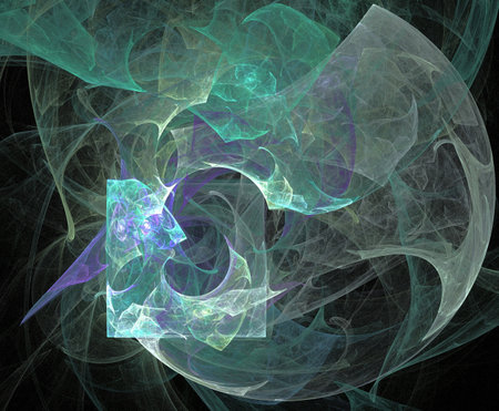 image of one illustration of digital fractalの写真素材