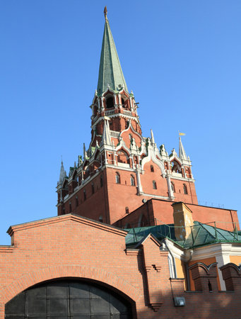 Kremlin tower on sky backgroundの写真素材