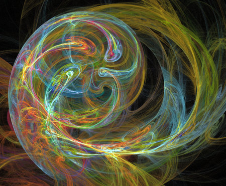 image of one illustration of digital fractalの写真素材