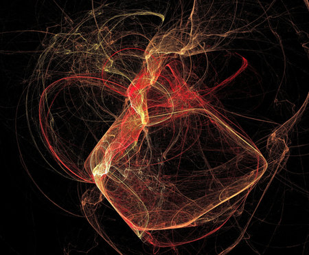 image of one illustration of digital fractalの写真素材