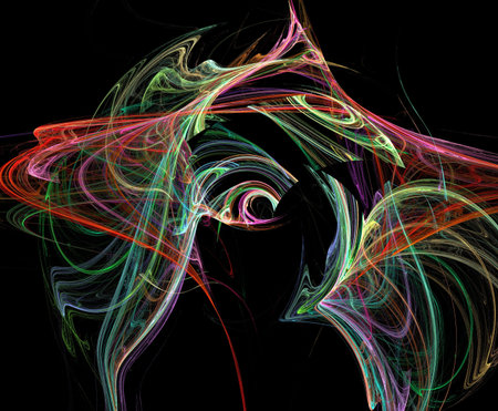 image of one illustration of digital fractalの写真素材