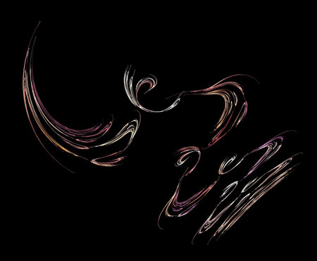 image of one illustration of digital fractalの写真素材