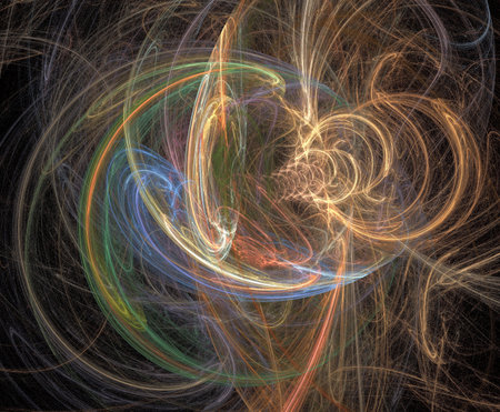 image of one illustration of digital fractalの写真素材