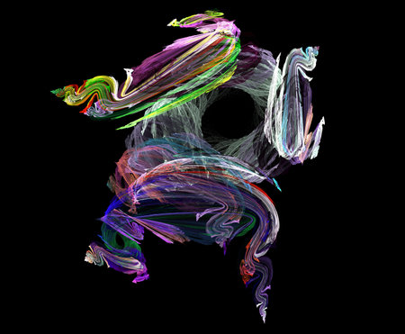 image of one illustration of digital fractalの写真素材