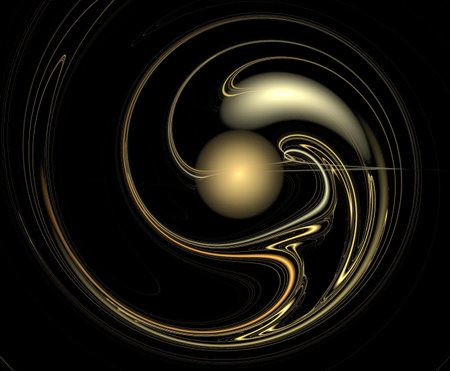 image of one illustration of digital fractalの写真素材