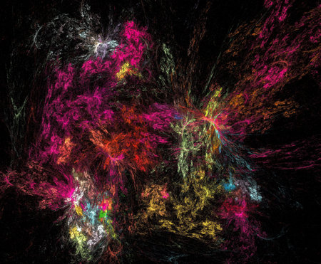 image of one illustration of digital fractalの写真素材