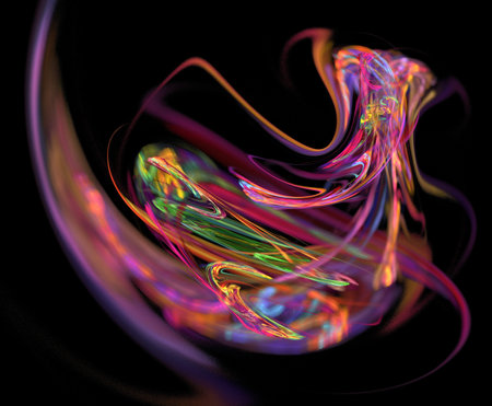 image of one illustration of digital fractalの写真素材