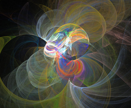 image of one illustration of digital fractalの写真素材