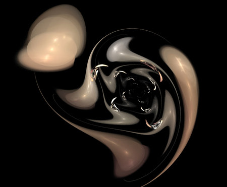 image of one illustration of digital fractalの写真素材