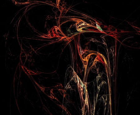 image of one illustration of digital fractalの写真素材