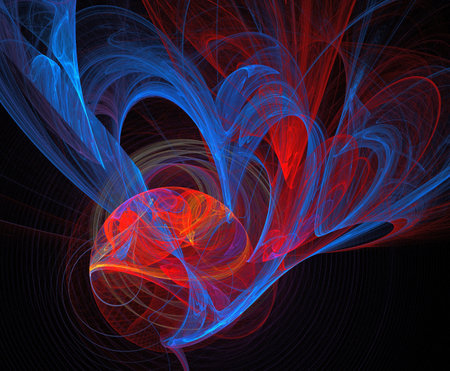 image of one illustration of digital fractalの写真素材