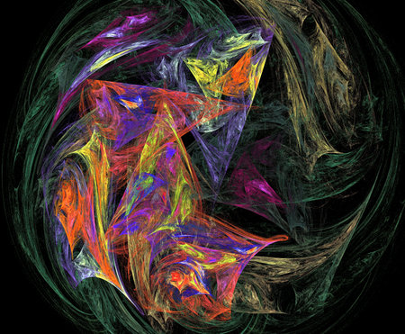 image of one illustration of digital fractalの写真素材