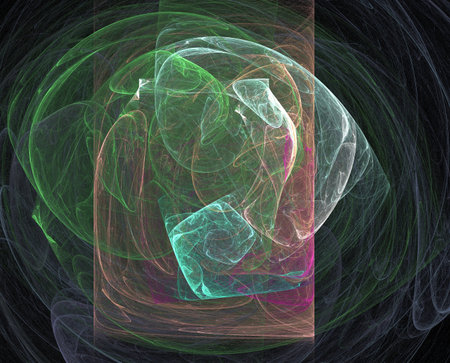 image of one illustration of digital fractalの写真素材