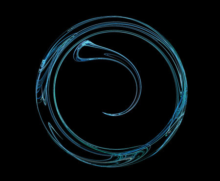 image of one illustration of digital fractalの写真素材