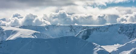 Solar snowcapped mountainsの写真素材