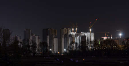 Night constructionの写真素材