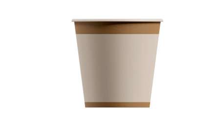 Side view of paper coffee cups mockup, clipping pathの写真素材