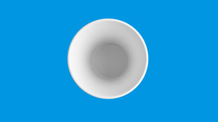 top view of  Tall  soda cup mockup, clipping pathの写真素材