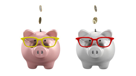Piggy bank. Money box with clipping pathの写真素材
