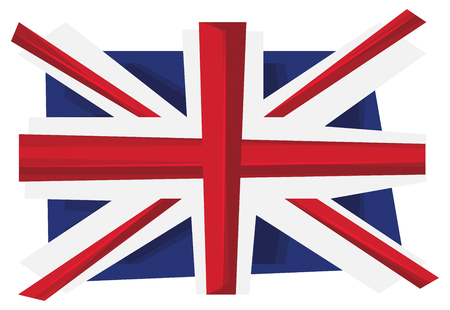 UK flag of United Kingdom. Union Jack . Vector. Illustration.のイラスト素材