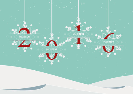 2016 for Christmas ornament. Typography design.  Vector Illustrationのイラスト素材