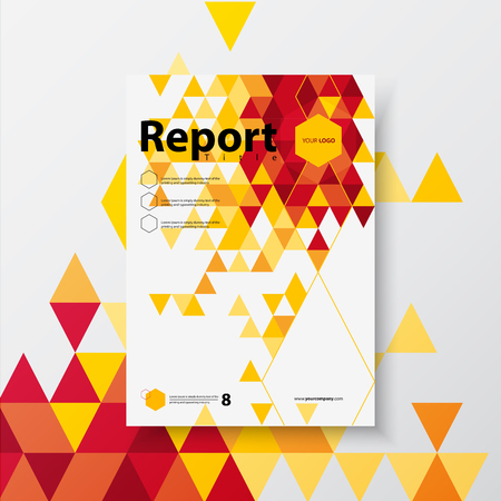 Business corporate Identity Templates for flyers brochure. Annual report cover abstract style on honeycomb background in a4 size. Hexagon pattern background. Vector Illustration.のイラスト素材